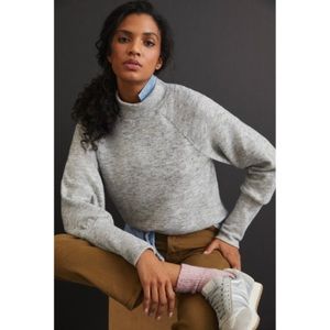 Maeve [Anthropologie] Laney Cowell Neck Pullover Gray